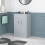 NES Home Nes Home 500mm Matte Grey Vanity Unit Cabinet With Worktop 3