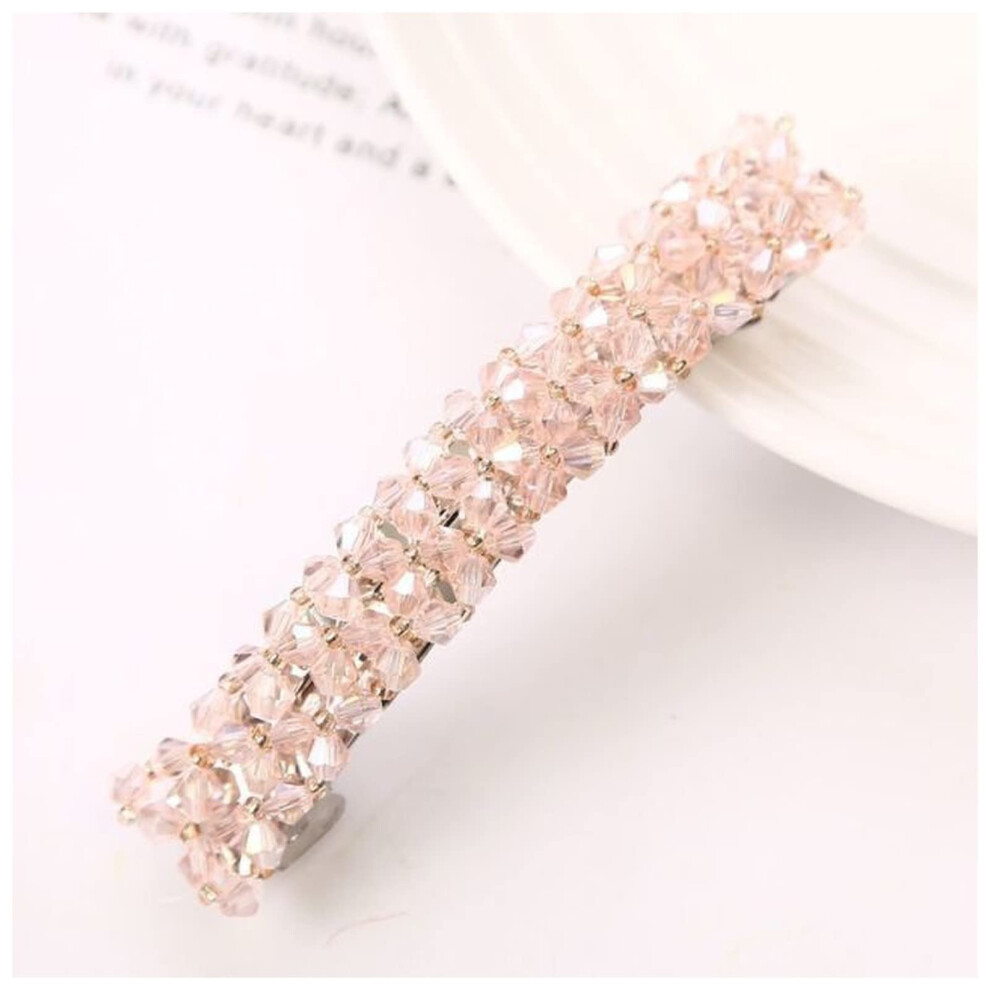 Hairpin Korean Elegant Hair Pins with Crystal Rhinestone for Women and Girls, TS2034-Pink, Wood Hair Accessories-image-OPC-PJHDPYN-NEW