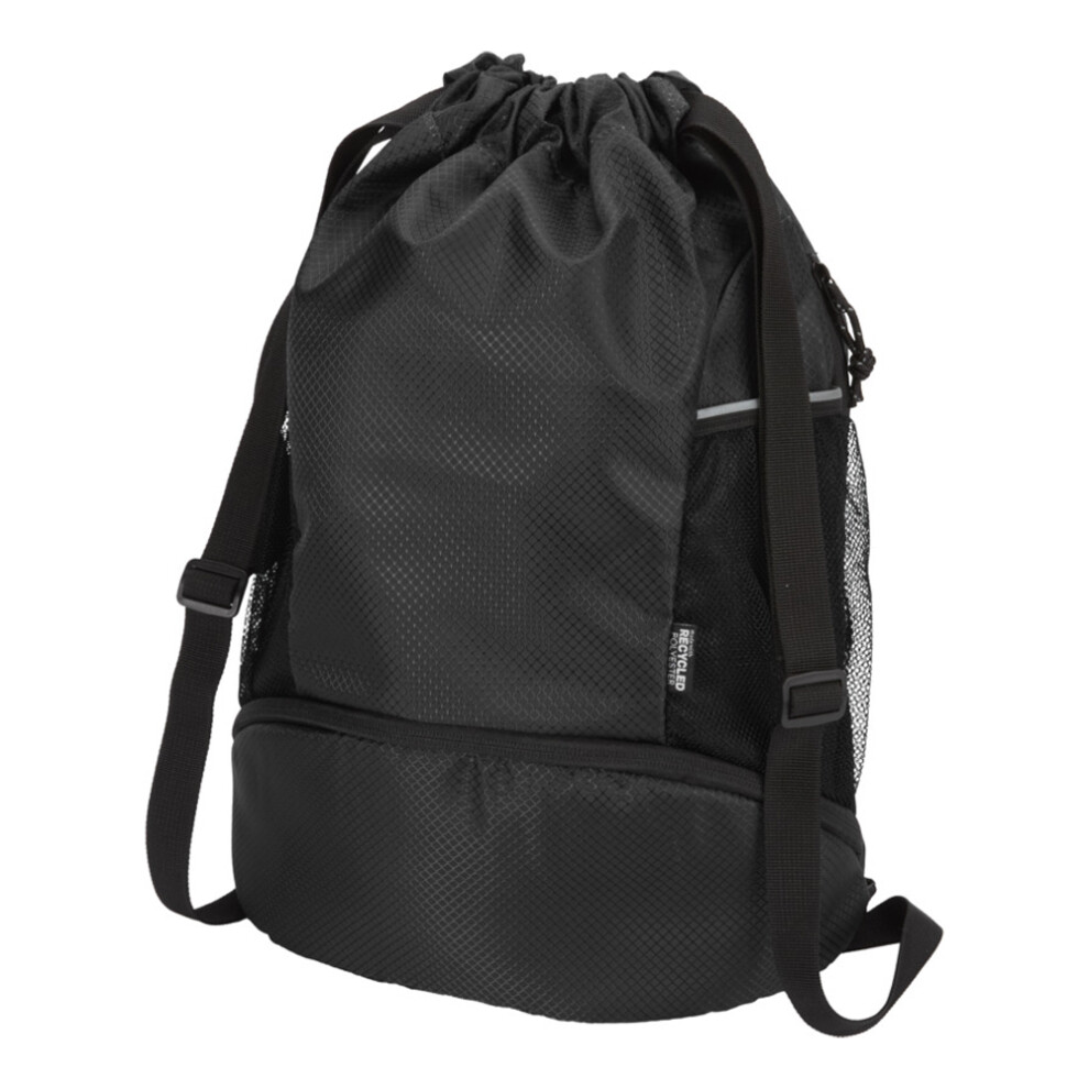 Floso Unisex Black (One Size, Solid ) Nomad 18L Drawstring Bag