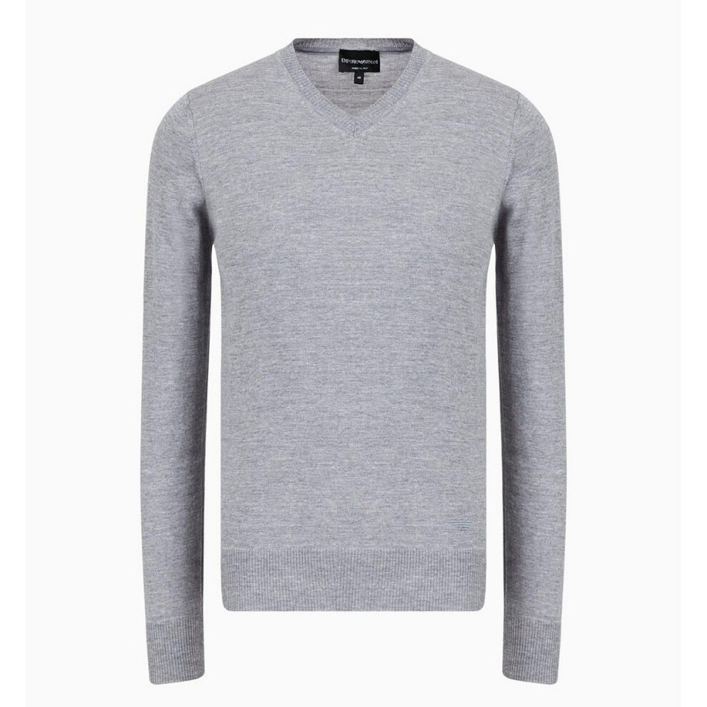 Emporio Armani Men's Grey (M, ) V Neck Sweatshirt