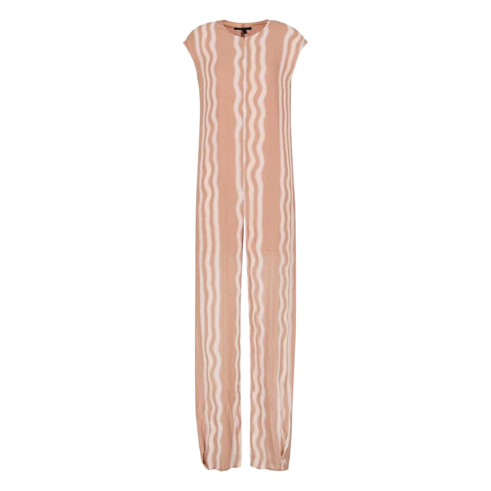 (8 UK, Cream) Armani Exchange Womens/Ladies Contrast Striped Jumpsuit-image-OPC-PJHDWCZ-NEW