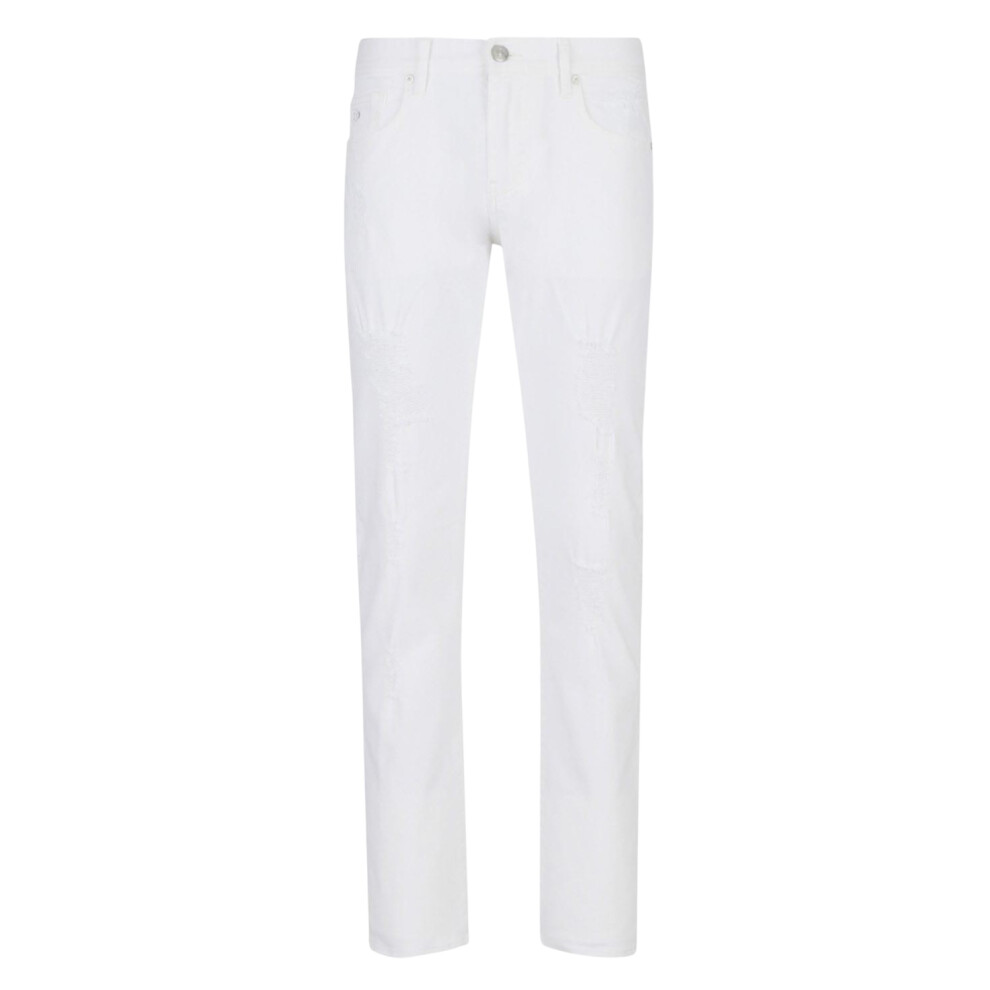 (30R, White) Armani Exchange Mens J13 Slim Jeans-image-OPC-PJHDWG9-NEW