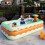 Inflatable PVC 3-Layer Foldable Swimming Pool 4.3ft Orange 6