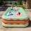 Inflatable PVC 3-Layer Foldable Swimming Pool 4.3ft Orange 3
