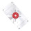 Aluminum Router Table Insert Plate with 4 Rings, 23.5x12cm, Red 8