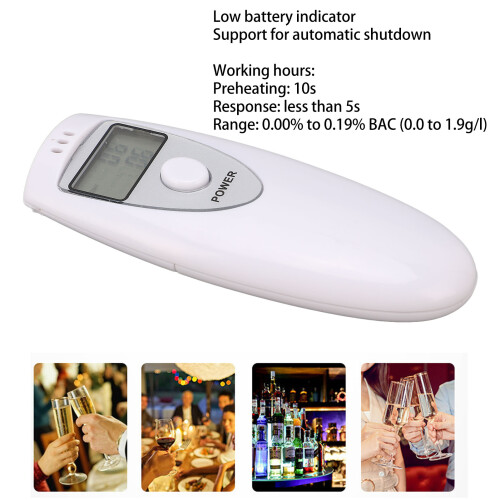 Fast-Response Breath Alcohol Tester - Compact Accurate Single Screen Device 2