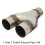 Y Shaped Stainless Steel Exhaust Tip 63mm Universal 255mm 13