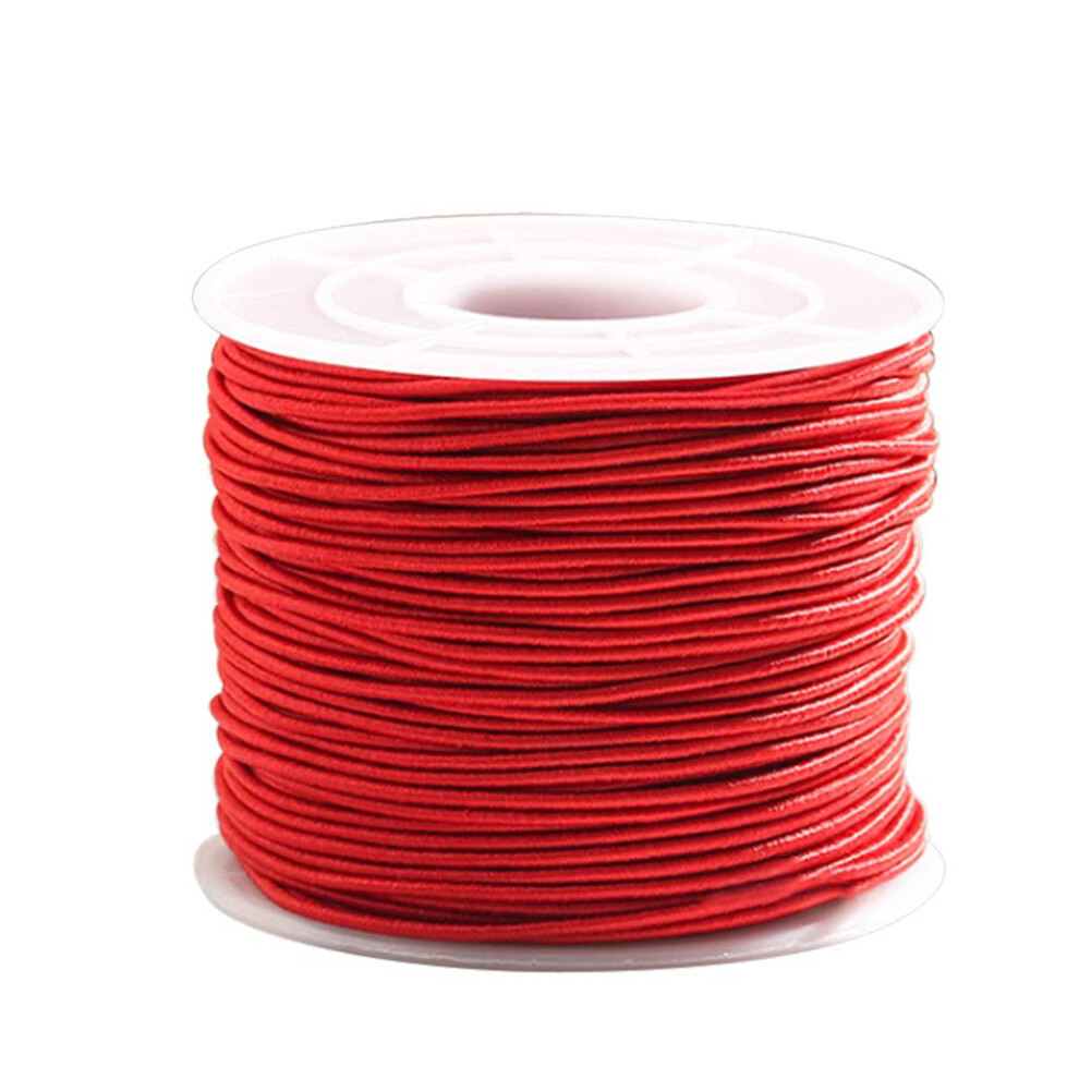 Black Perlengummi Seil For Face Mask Craft Bracelet Braided Elastic Cord 2Mm 10M Length