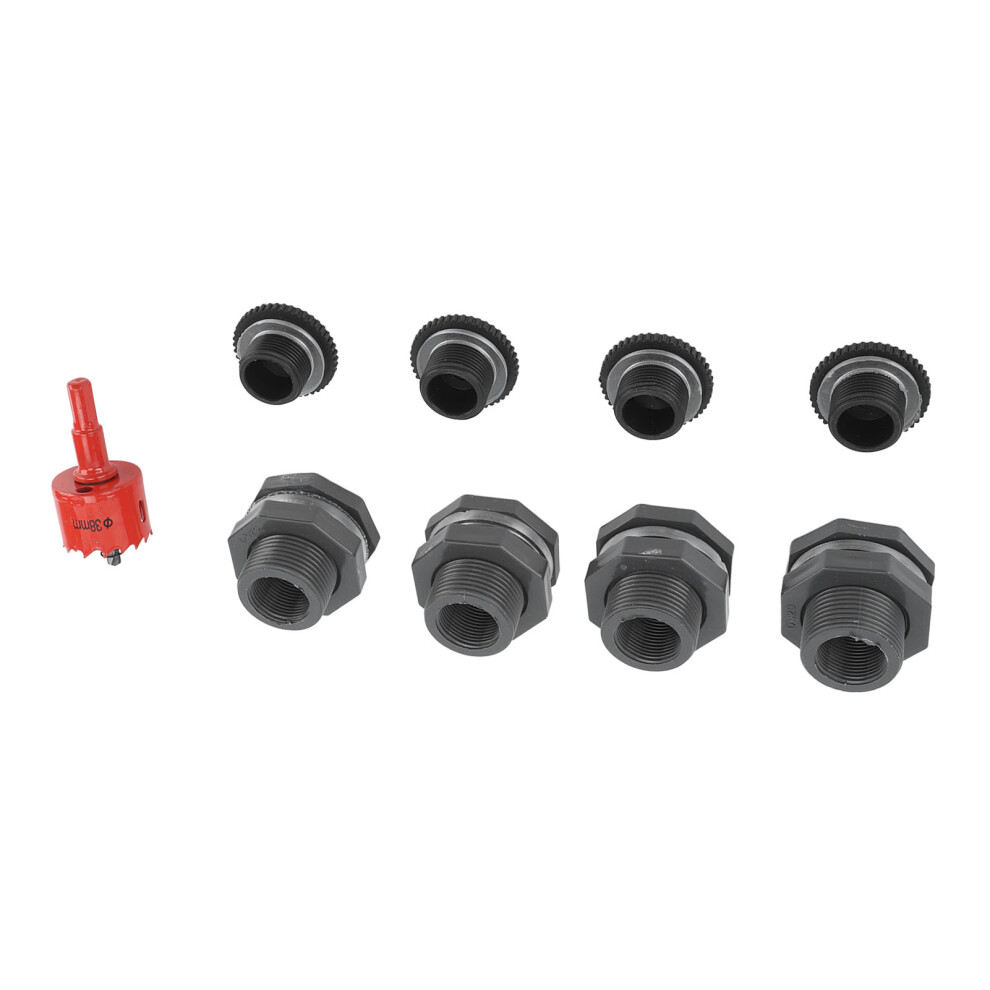3/4 Inch Pvc Rain Barrel Bulkhead Fitting Kit With Plugs And Hole Saw 6921338711007