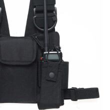 Brustgurt-Rig-Tasche Schwarz Walkie-Talkie-Halter