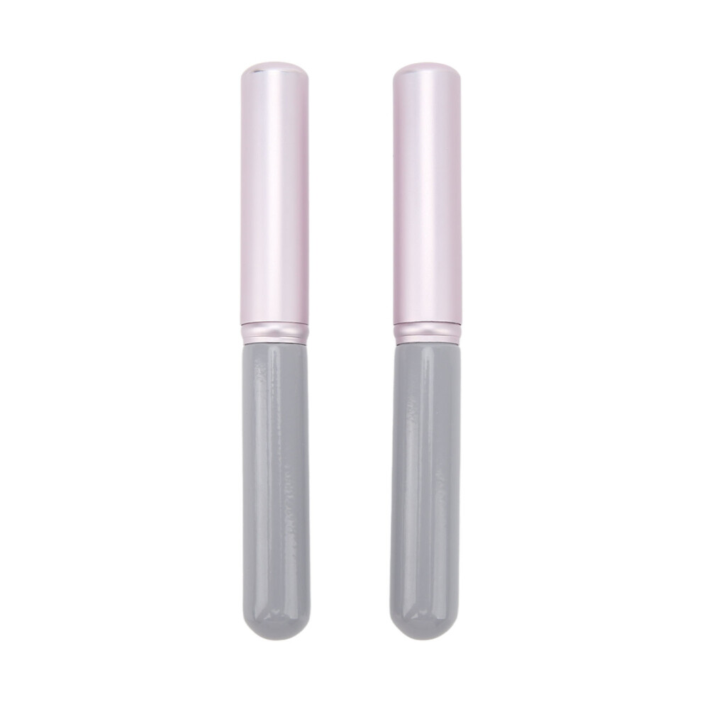 Lip Makeup Brush Duo with Lid - Soft Ergonomic Travel-Friendly
