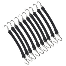 10 Pack Heavy Duty Bungee Cords 10in for Truck Motorcycle Trailer with Hooks