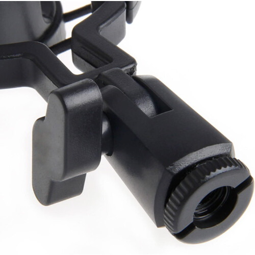 Universal Microphone Shock Mount for Studio Recording, Adjustable Microphone Clip Holder, Compatible with Podcast Microphones 2