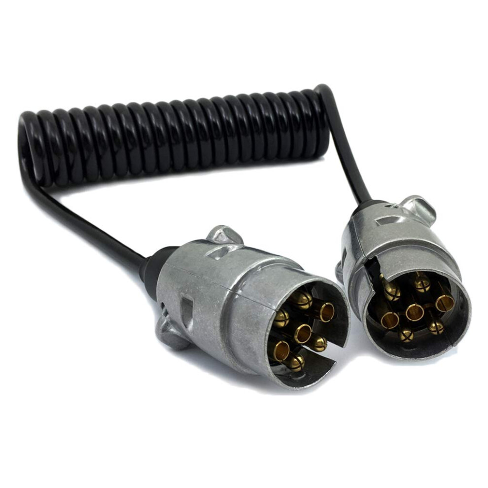 12V 7-Pin Trailer Plug Adapter With 1.5M Extension Cable For Towing Vehicles, Waterproof And Durable Design 6947110965765