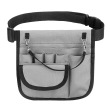Nurse Bag Gray Portable Oxford Fabric Large Capacity Waist Organizer for Hospital Use