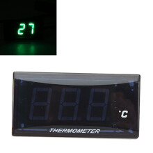 Universal Motorrad DC12V LCD Ultra Slim Wasser-Temperaturanzeige mit 18mm Sensoradapter Ersatz für Suzuki Grün hinterleuchtet