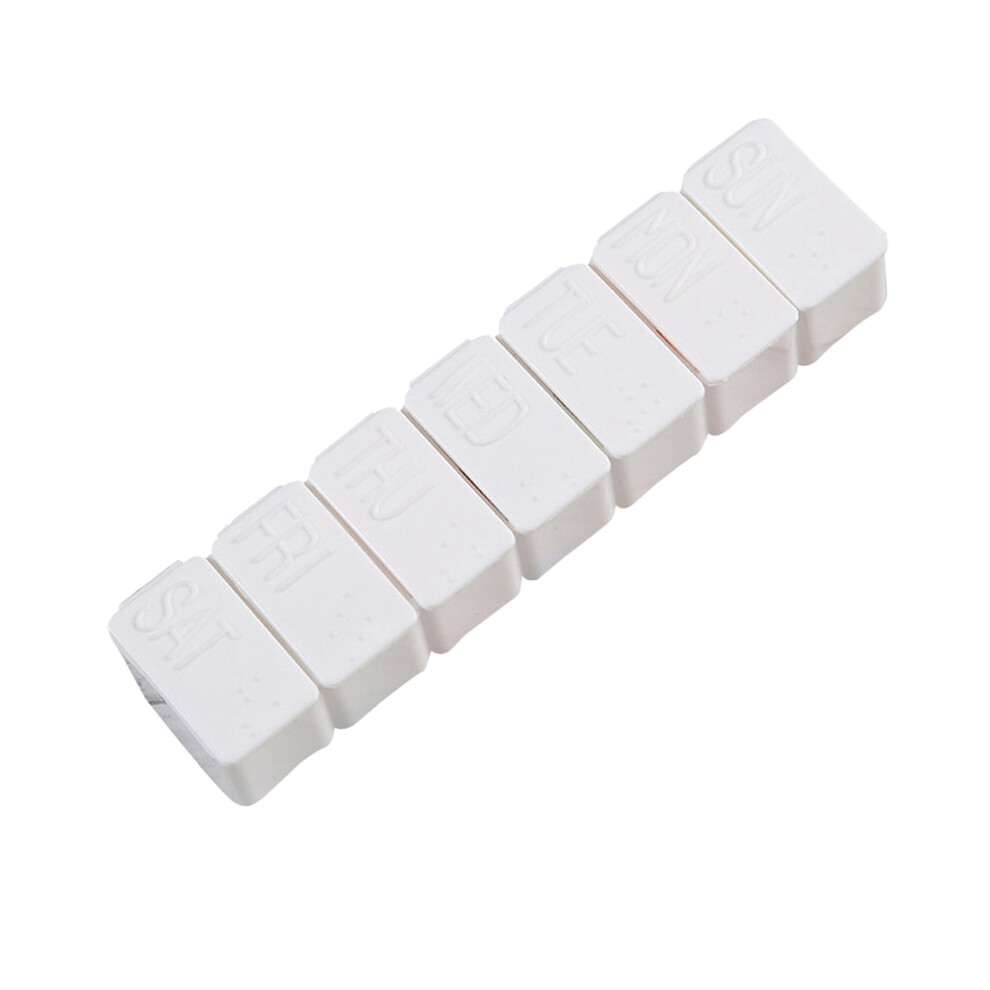 White 7 Compartments Weekly Medicine Organizer, 20G, Tablet Case