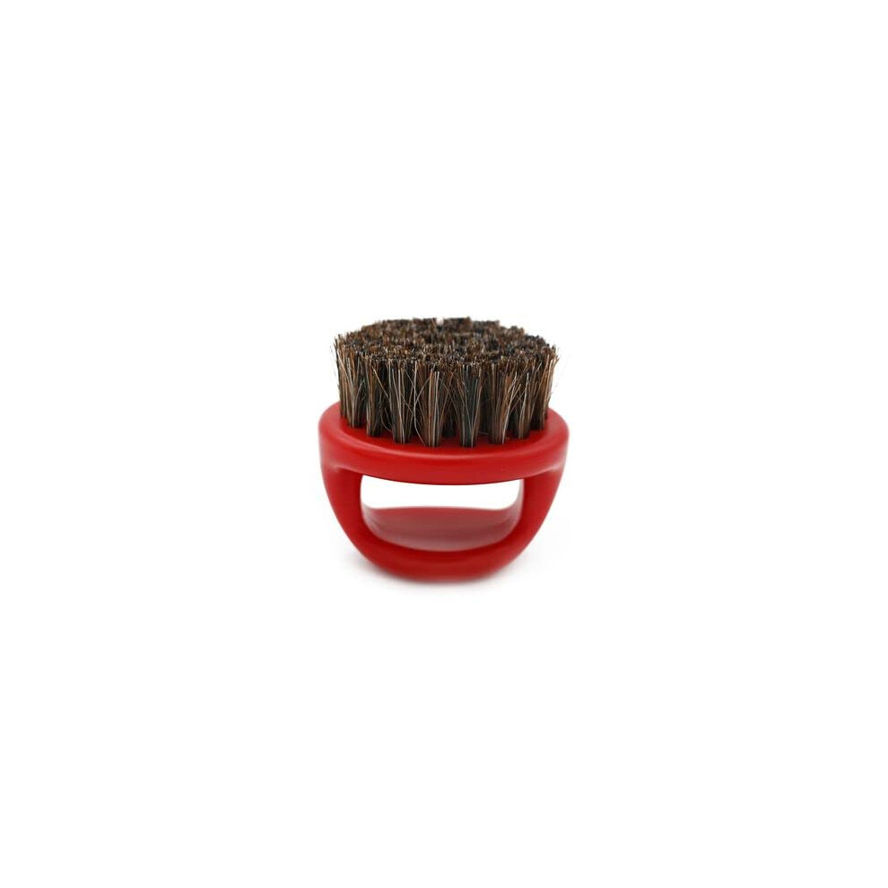 Ring Design Horse Bristles Men's Shaving Brush - Portable Plastic Beard Brush for Salon Facial Cleaning and Grooming