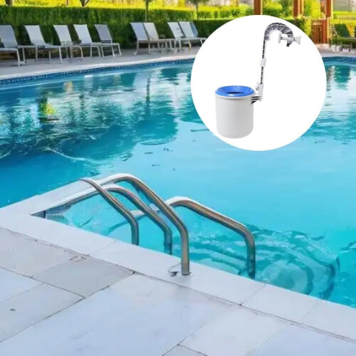 Automatic Pool Skimmer Wall Mount for Above Ground Pools with Filter Pumps, Easy Leaf Collector and Cleaning Solution 2