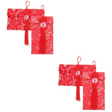 Satin Red Envelope Wallets Pack of 4 for Money Gifts Silk Chinese New Year Lucky Money Envelopes ABS Material