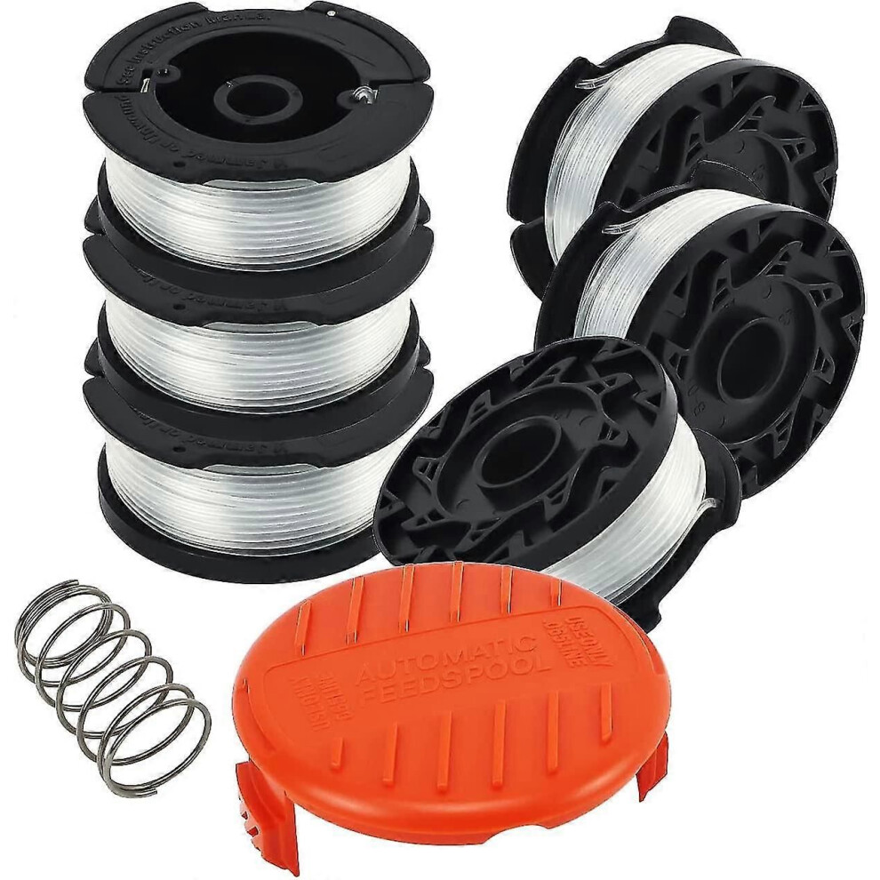 Lot de 6 bobines de rechange pour coupe-bordures à alimentation automatique Black&Decker AF-100 (30