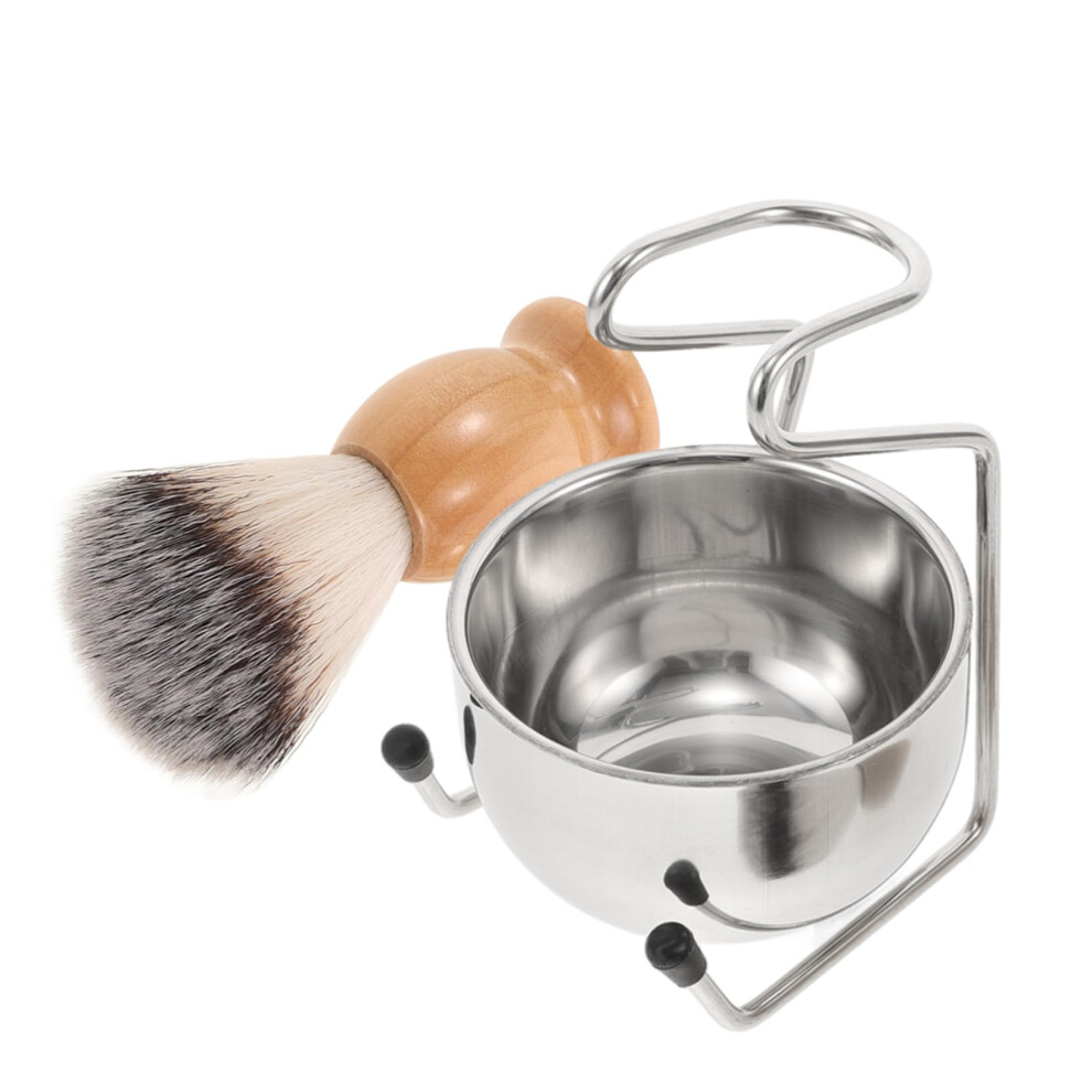 Set Shaving Brush Set Wood Shaving Bowl Brush Holder Shaving Stand Shaving Set for Men Shaving Brush and Bowl