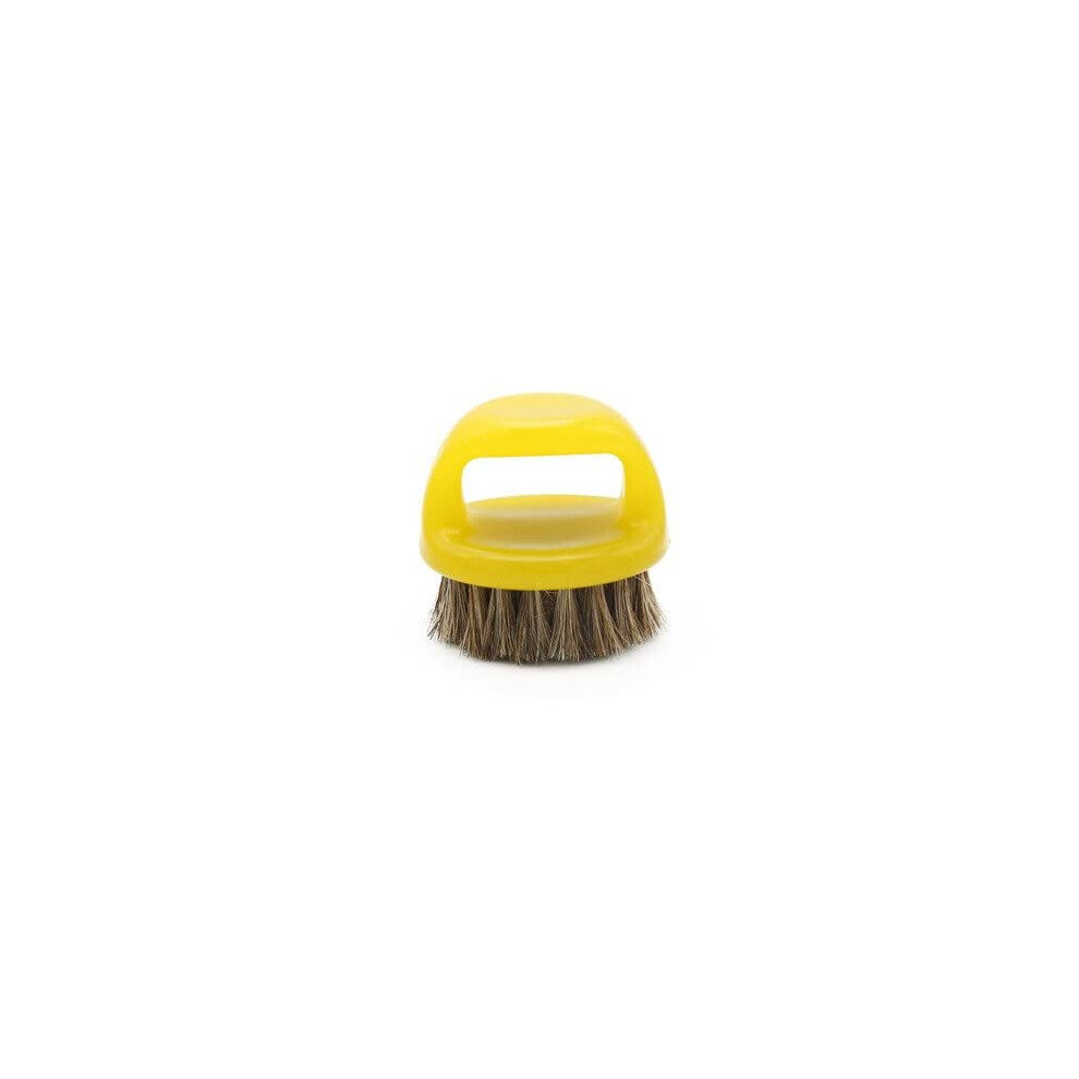 Ring Design Men's Shaving Brush with Horse Bristles, Portable Plastic Beard Brush for Salon and Facial Cleaning