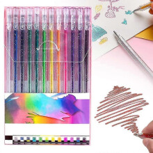 (12 colors) 8/12/18colors Unique Gel Pen Set Pastel Glitter Neon Gel Pens