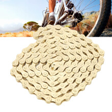 8-Gang Fahrradkette Universell aus Kohlenstoffstahl Mountain- und Rennradkette Ersatz für Outdoor-Radsport, Gold