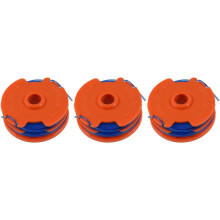 3 bobines et fil pour débroussailleuses Worx WG100E 5 mètres