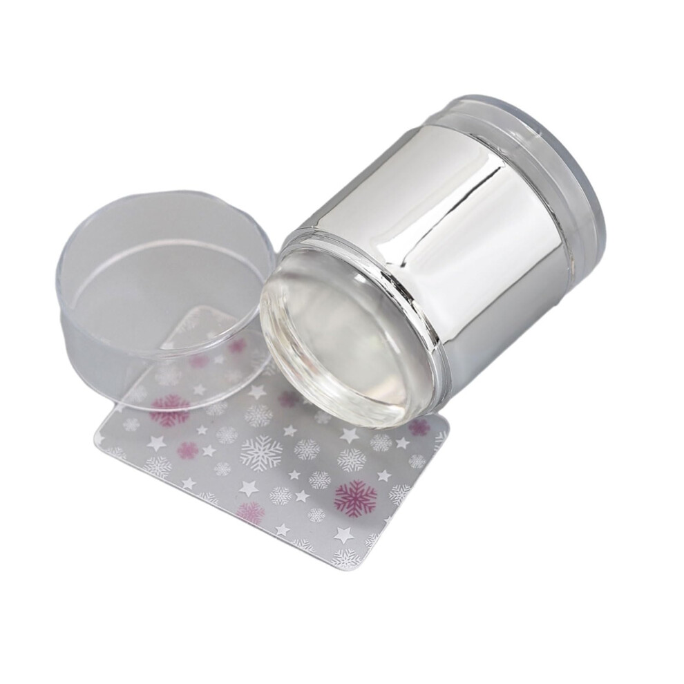 Silver Nail Art Stamper Kit Clear Silicone Nail Stamping Kit Jelly Stamper With Scrapers For French Manicure Nail Designs
