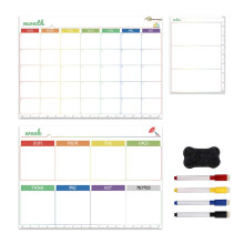 Magnetic Planner Calendar for Fridge with Erasable Drawing Pen - Weekly and Monthly Schedule Organizer