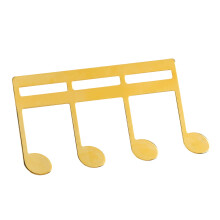 Sheet Music Clip Gold Metal Note Pattern for Piano Guitar Music Book Holder