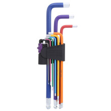 Metric Hex Key Set, 9-Piece Ball End Allen Wrench Set, Colorful Metric and Standard Sizes for Bicycle Repair