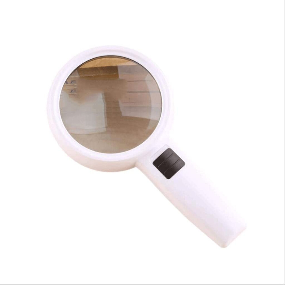 Magnifying Glass 30x Double Layer Lenses Antique Appreciation Jewelry Handheld Lamp Office Supplies