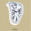 (White)Creative desk type twisted clock melted clock table corner clock Roman numeral clock right angle retro deformed time and space clock 1