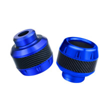 Motorcycle Frame Sliders 2PCS Aluminum Alloy Anti-Collision Fork Cover Wheel Protection Accessories Blue