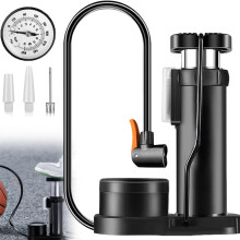 Bicycle Pump with Pressure Gauge, Portable High-Pressure Non-Slip Design for Bicycles, Motorcycles, and Inflatable Toys