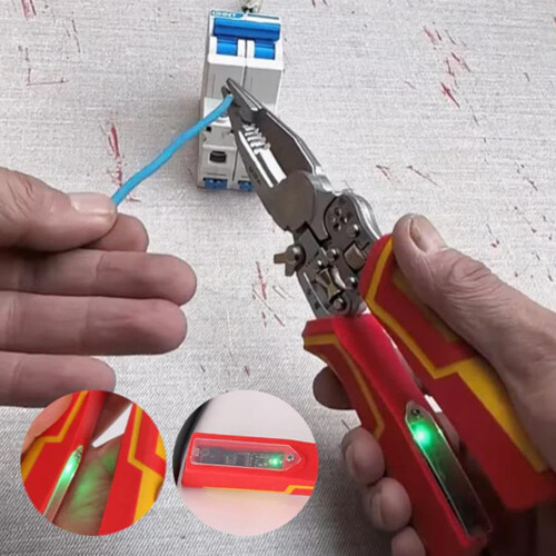 9 in 1 Wire Stripper with Current Measurement, Multifunctional Cable Shears for Cutting, Scraping and Voltage Testing Wires 1