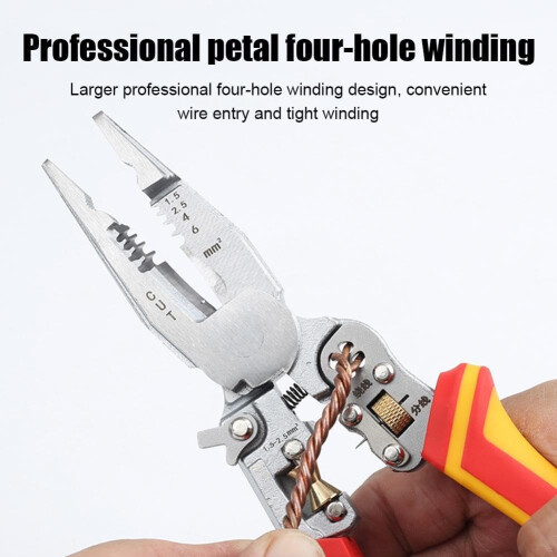 9 in 1 Wire Stripper with Current Measurement, Multifunctional Cable Shears for Cutting, Scraping and Voltage Testing Wires 2