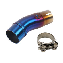 Silencer Exhaust Pipe for Z400 Ninja 400 2018 2019 Stainless Steel Medium Link Pipe Slip-On Blue Finish