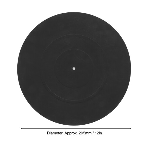 Black Rubber Record Mat - Reduce Vibration & Improve Bass Response 1