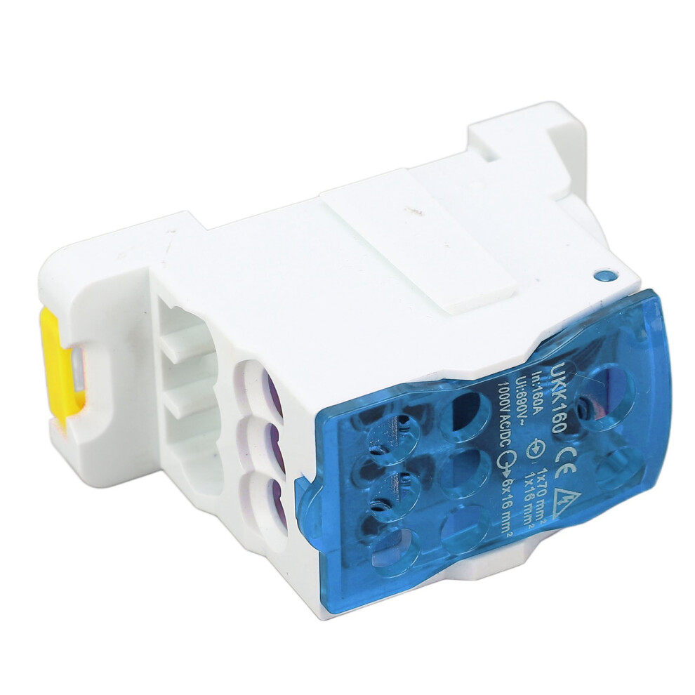 690V 160A Din Rail Terminal Distribution Box Blue Flexible Wiring 7891338753231