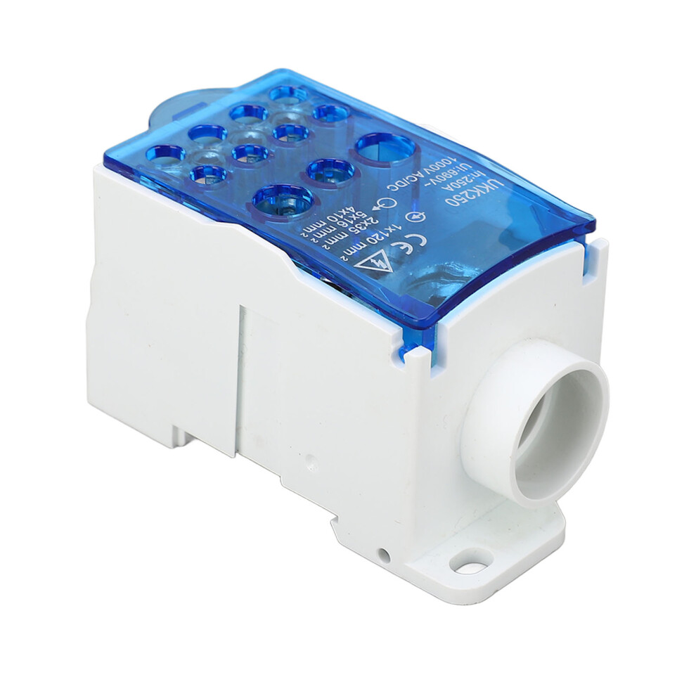 250A 690V Din Rail Power Junction Box Single Pole Blue 4201338753200