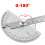 14 cm Adjustable Protractor 180 Degrees, Stainless Steel Round Head Angle Ruler, Math Measurement Tool 2
