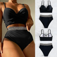 (L, B8127) Lebanghui Push Up Women Swimsuit One Piece Sexy Swimwear Women Bath Suit Stitch Detail One-pieces Swimming Suit Bathing Suits
