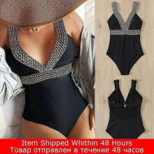 (M, S0166) Lebanghui Push Up Women Swimsuit One Piece Sexy Swimwear Women Bath Suit Stitch Detail One-pieces Swimming Suit Bathing Suits