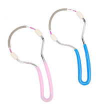 Spring Hair Removal Device, Compact Facial Hair Remover for Upper Lip, Chin, Cheeks - Blue, Pink, Lightweight Design
