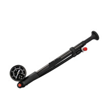 Bicycle Pump Floor Pump with Pressure Gauge for MTB Fork Shock Absorber, High Pressure Air Flow Inflator, Black