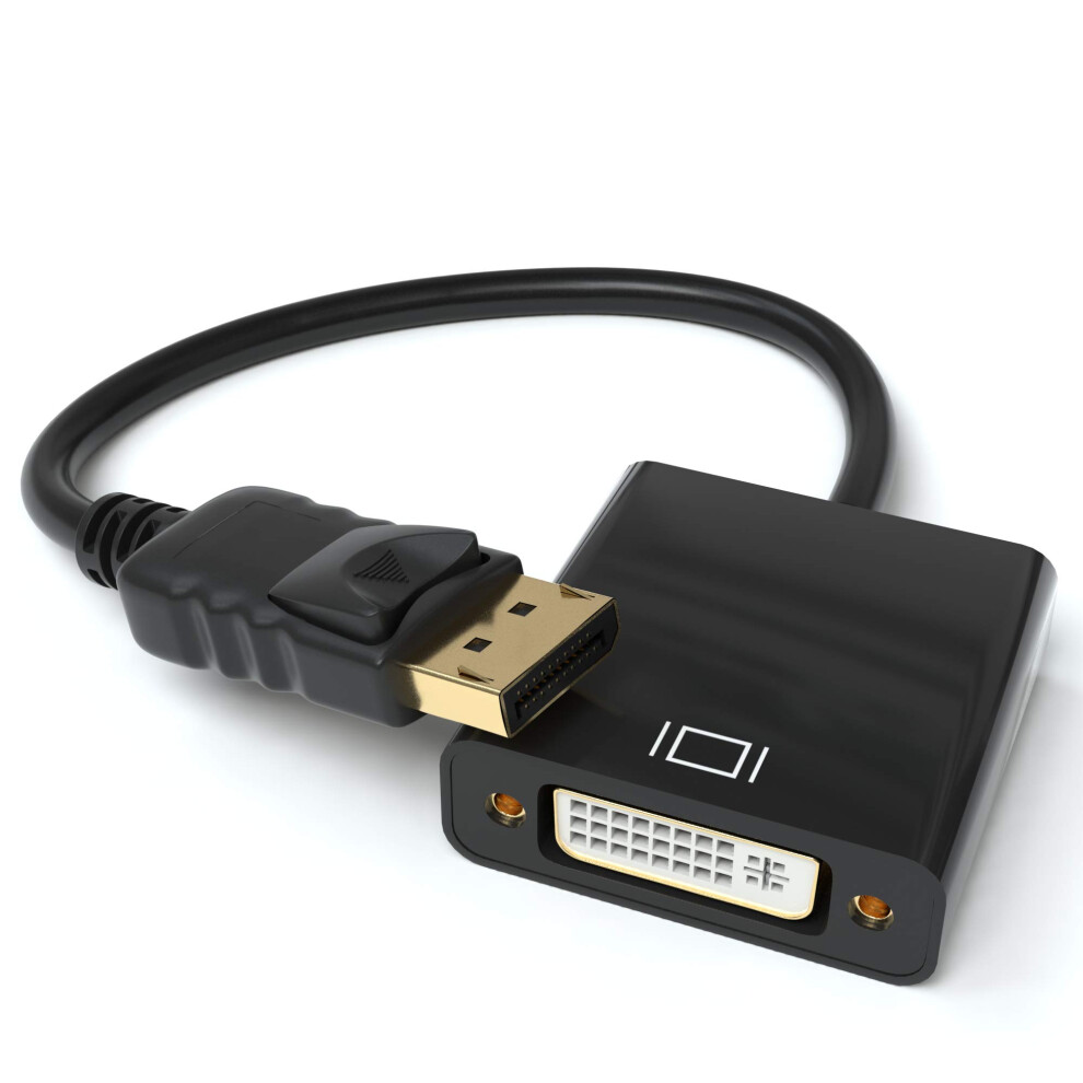 Displayport To Dvi Adapter, 1 Pack, Compatible With Monitors And Projectors, High-Resolution Video Output 6482260509266